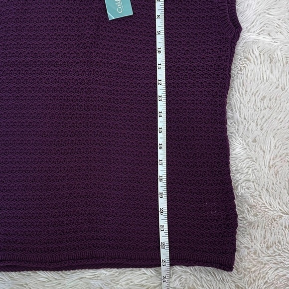 Coldwater Creek Sleeveless Knit Sweater Purple Size Small - Picture 5 of 7